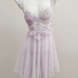 Alluring Purple Rose Nighdress