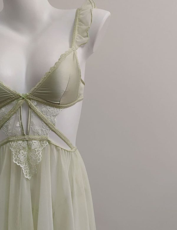 High-quality Silk Bra Mesh Nightdress