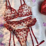 red bra set