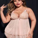 Plus Size Sexy Pink Nightie