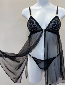 Flirty Black Sheer Nightie