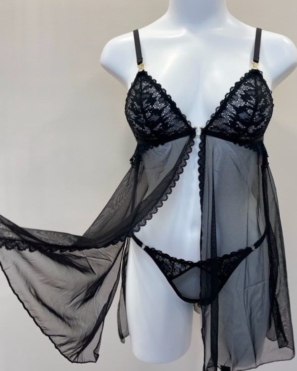 Flirty Black Sheer Nightie